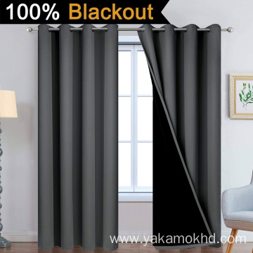 Dark Grey 100% Blackout Curtains